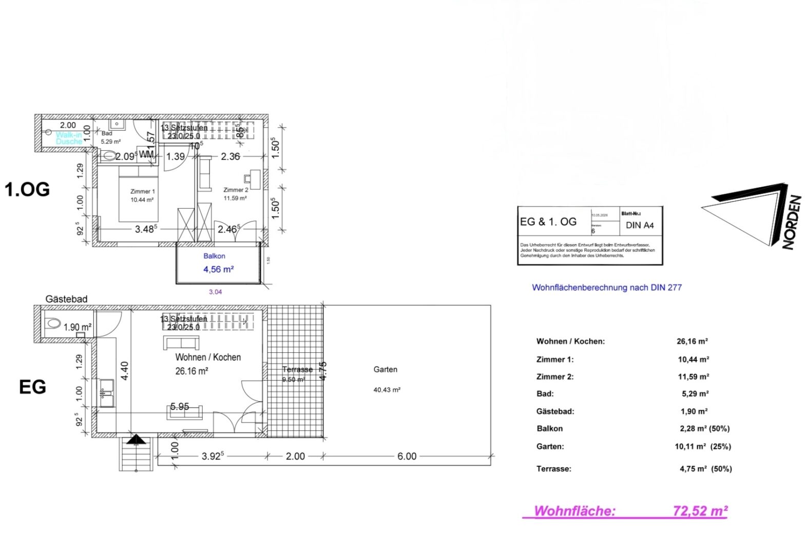 Grundriss-Maisonette